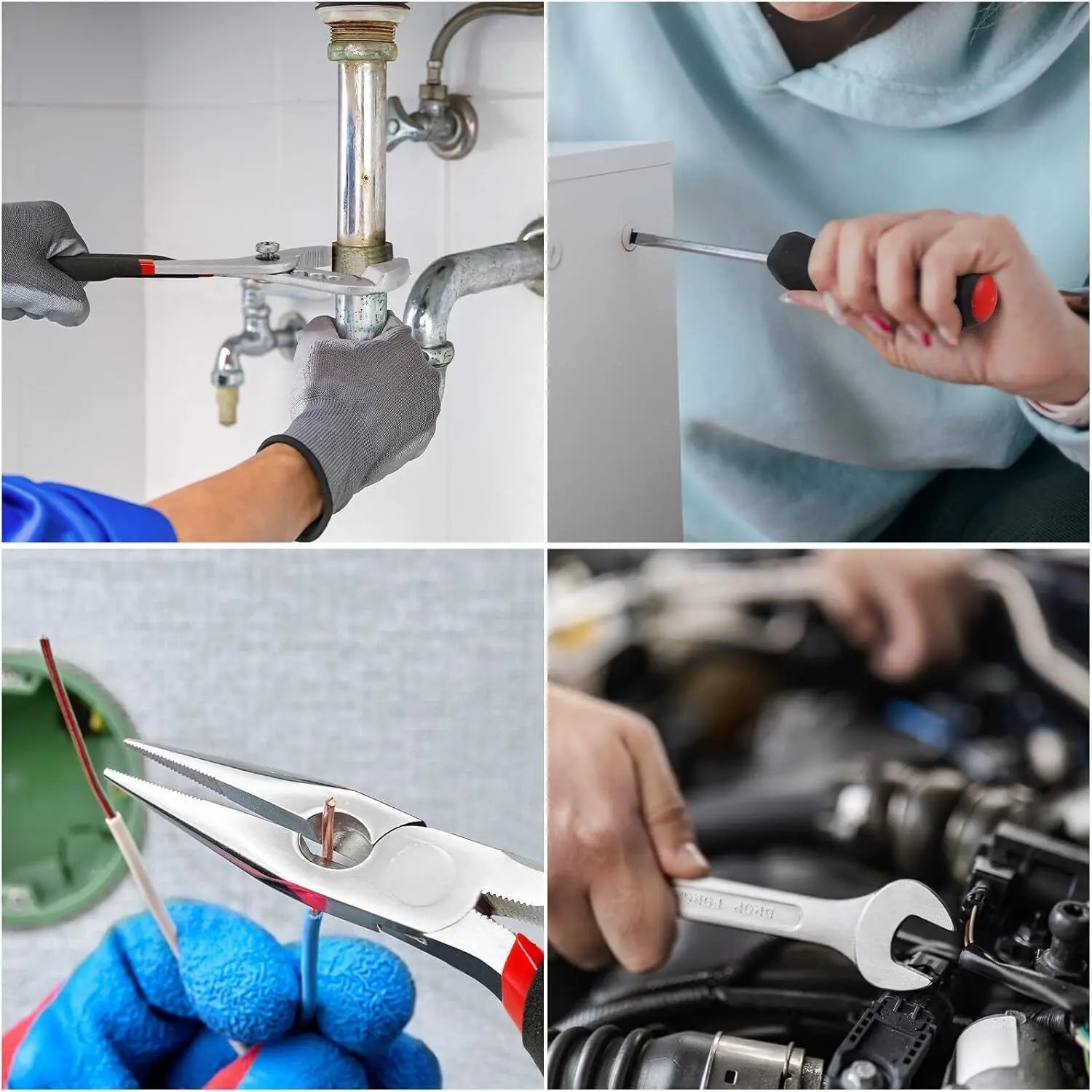 799pcs Tool Set Home Repair Tool kit with Trolley Case Mechanic Wrenches Socket Hand Tools for Daily Use Househould Work Repair - ShoreCo.Shop