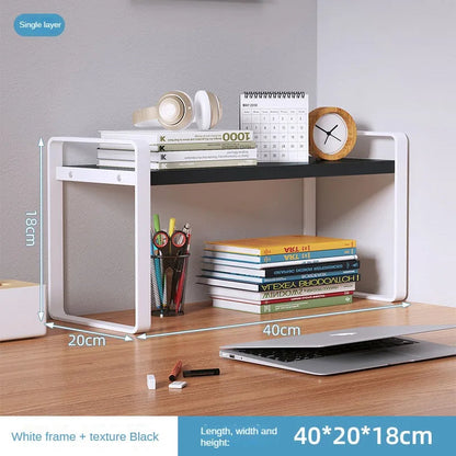 Shelf Desktop Storage  Bookshelf Student Desk Shelves Racks Office Computer Desk Tiered Cabinet Home Storage Holders Organizer    Home Decor Supply | Online Retail | ShoreShopper.com