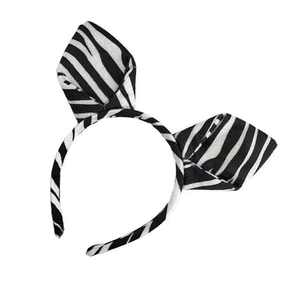 652F Halloween Zebras Ear Headbands Cosplay Zebras Ear Headwear Hairbands Headwear Halloween Hairbands Birthday Party