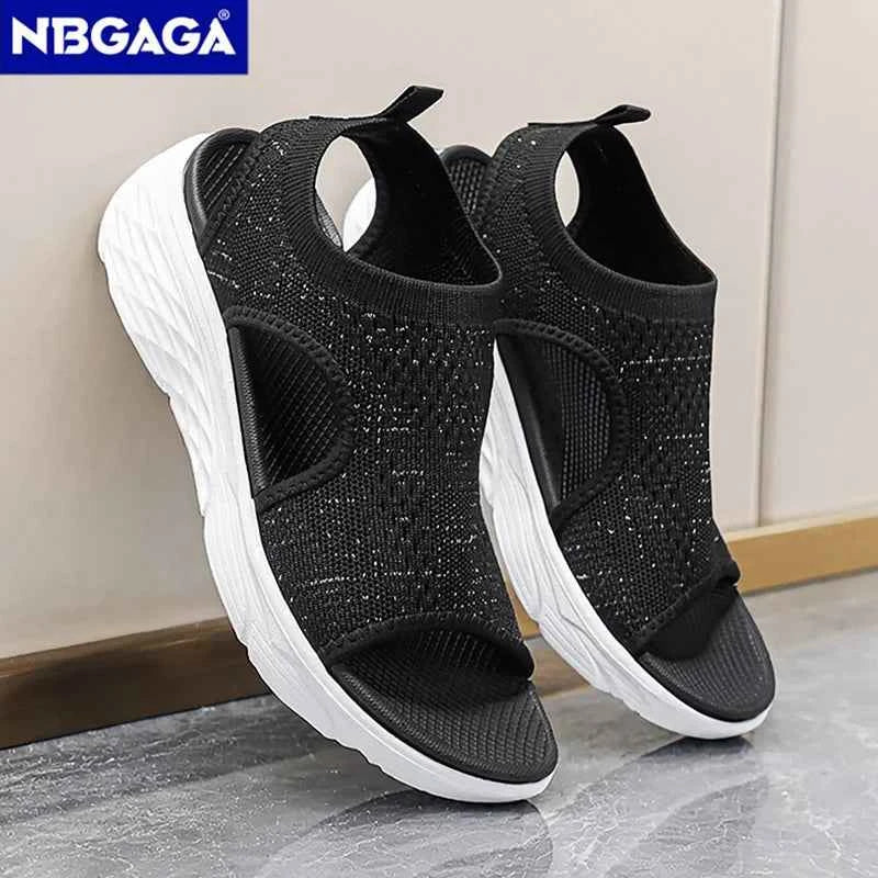 Women's Summer Shoes Breathable Open Toe Wedge Sandals Lightweight Outdoor Comfortable Ladies Casual Walking Sandals