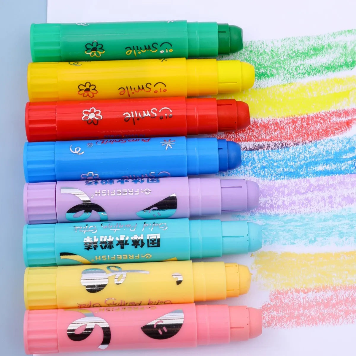 8/12 Colors Crafts Paint Sticks Color Solid Painting Stick Washable Paint Sticks Drawing Graffiti Art for Kids and Students    Home Decor Supply | Online Retail | ShoreShopper.com