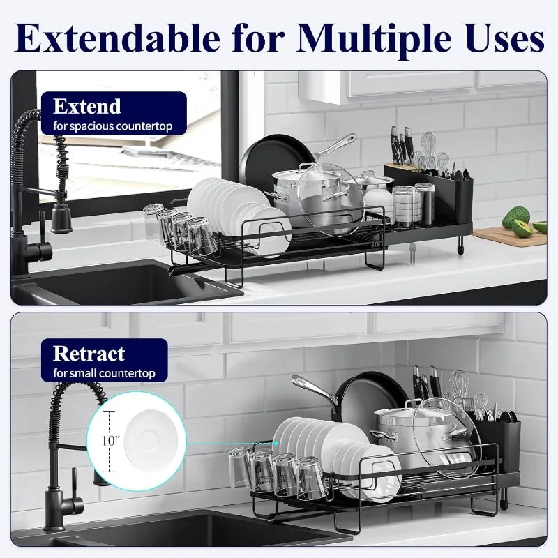 Dish Rack, Multifunctional Dish Rack for Kitchen Counter, Anti-Rust Drying Dish Rack    Home Decor Supply | Online Retail | ShoreShopper.com