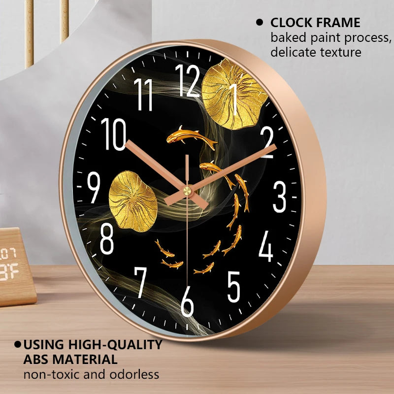 Simple Luxury Quartz Clock Hanging Wall Fish Decoration Modern Style Restaurant Living Room Home Decor Clock 8 10 12 Inche    Home Decor Supply | Online Retail | ShoreShopper.com