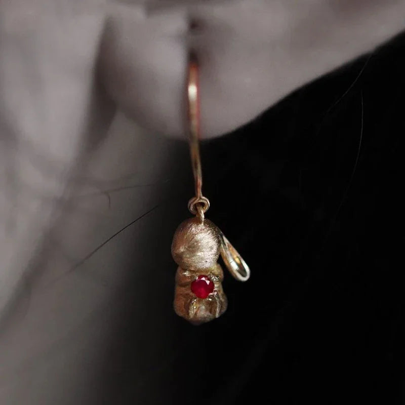 Cute and Exquisite Rabbit Jewelry Sets New in Fun Matte Ancient Gold Craft Earrings for Women Ring Necklace Gifts to Girlfriend    Home Decor Supply | Online Retail | ShoreShopper.com
