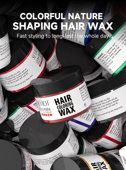 SEVICH Hair Colour Wax Temporary DIY Hair Coloring Wax One-Time Long Lasting Hair Dye Mud Cream Christmas Hair Styling Products - ShoreCo.Shop