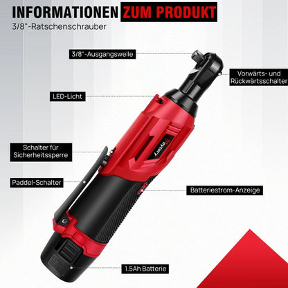 12V High-Torque 90°Cordless Electric Ratchet Wrench Set 3/8'' Angle Wrench with 2Durable 1500mAh Lithium-Ion Batteries,7 Sockets    Home Decor Supply | Online Retail | ShoreShopper.com