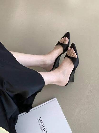 Women's Slippers Fashion 2026 Summer Elegant High Heels Outdoor Banquet Wedge Heel Pointed Toe Girls Women's Shoes 2018    Your Coastal Marketplace | Shoreshopper.com
