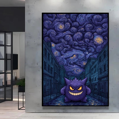 Van Gogh Style Pokemon Pikachu Wall Decoration Multiple Characters Are Available Creating A Unique Artistic Space for Your Home    Home Decor Supply | Online Retail | ShoreShopper.com