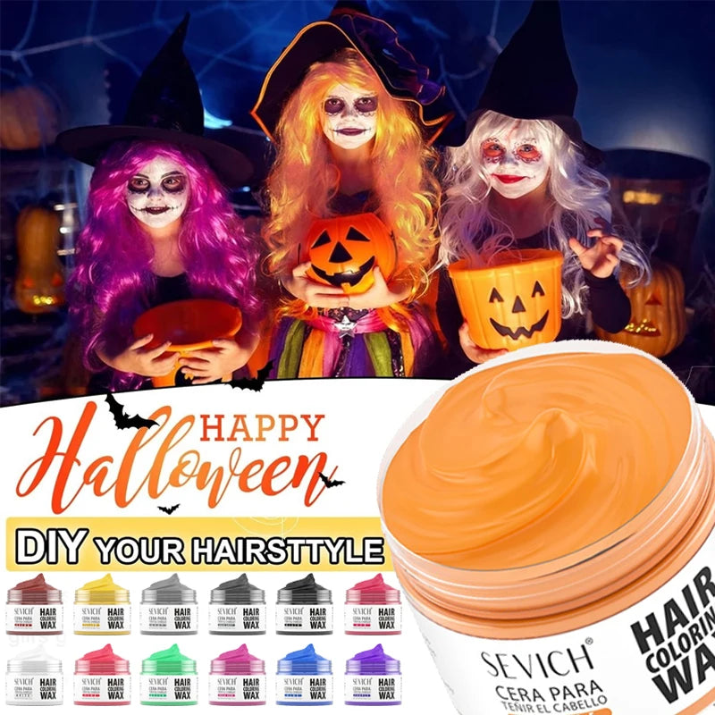 SEVICH Hair Colour Wax Temporary DIY Hair Coloring Wax One-Time Long Lasting Hair Dye Mud Cream Christmas Hair Styling Products - ShoreCo.Shop