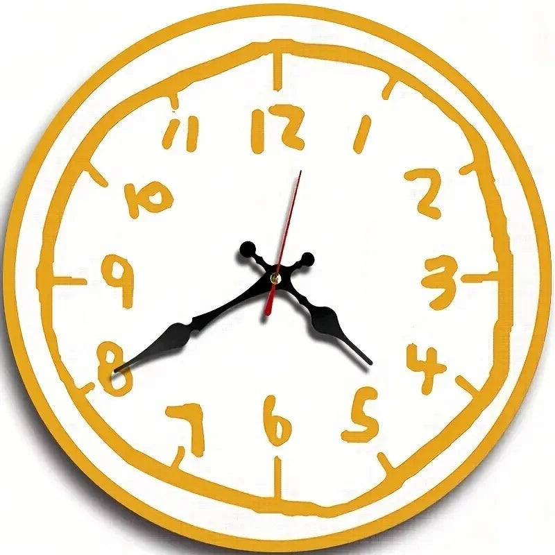 Creative Hand Drawing Wooden Silent Hanging Wall Clock, For Living Room, Office, Study Room, Bedroom, Home Decoration    Home Decor Supply | Online Retail | ShoreShopper.com