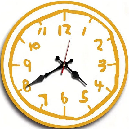 Creative Hand Drawing Wooden Silent Hanging Wall Clock, For Living Room, Office, Study Room, Bedroom, Home Decoration    Home Decor Supply | Online Retail | ShoreShopper.com