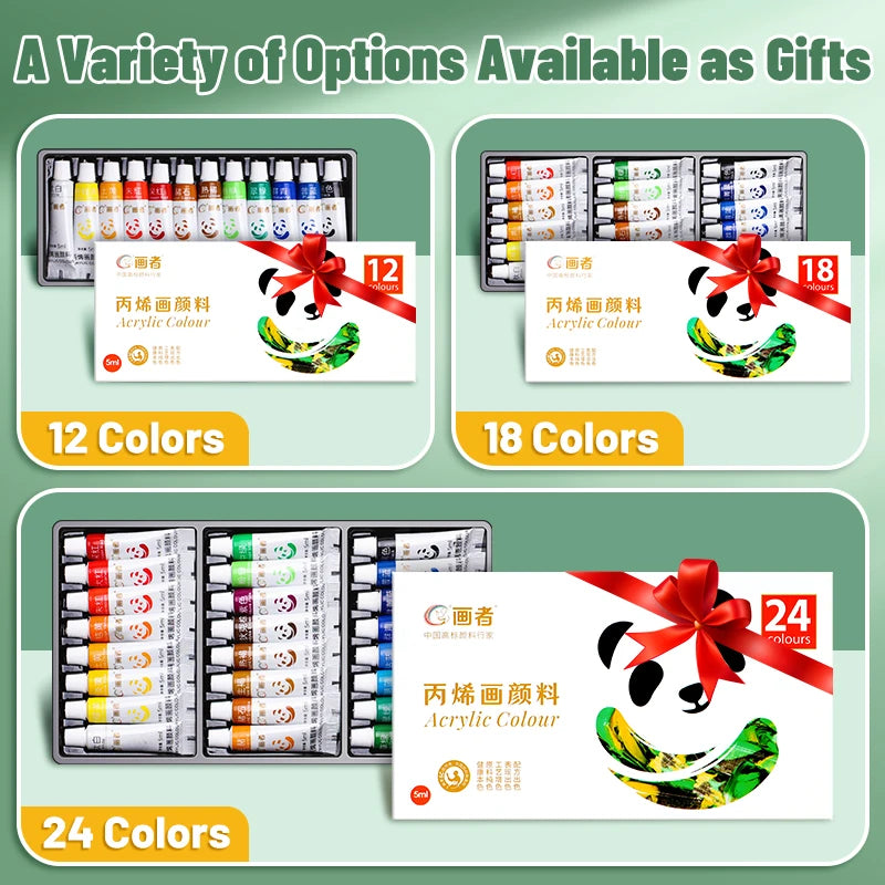 Acrylic Paint Set 12/18/24 Colors 5ml/0.17oz,Water-Proof Portable Art Rich Pigments for DlY Craft,Drawing,Painting,Canvas, Rock    Home Decor Supply | Online Retail | ShoreShopper.com