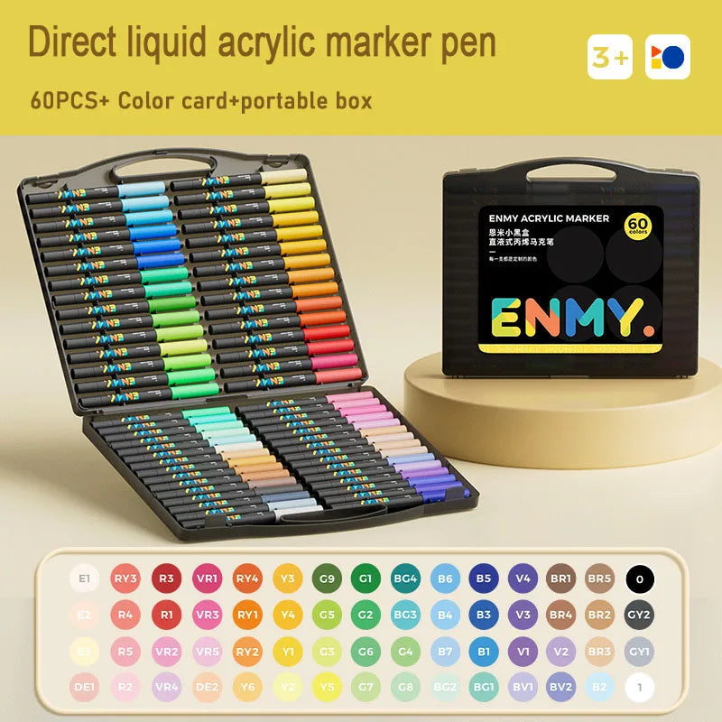 ENMY Acrylic Paint Markers Pen Soft Head Direct Liquid Graffiti Painting QuickDry Pigments Art Supplies for Felt    Home Decor Supply | Online Retail | ShoreShopper.com