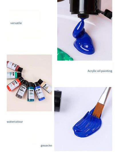 14-color /60ml paint set, beginner's art supplies for painting and doodling, paint palette, brush combination    Home Decor Supply | Online Retail | ShoreShopper.com
