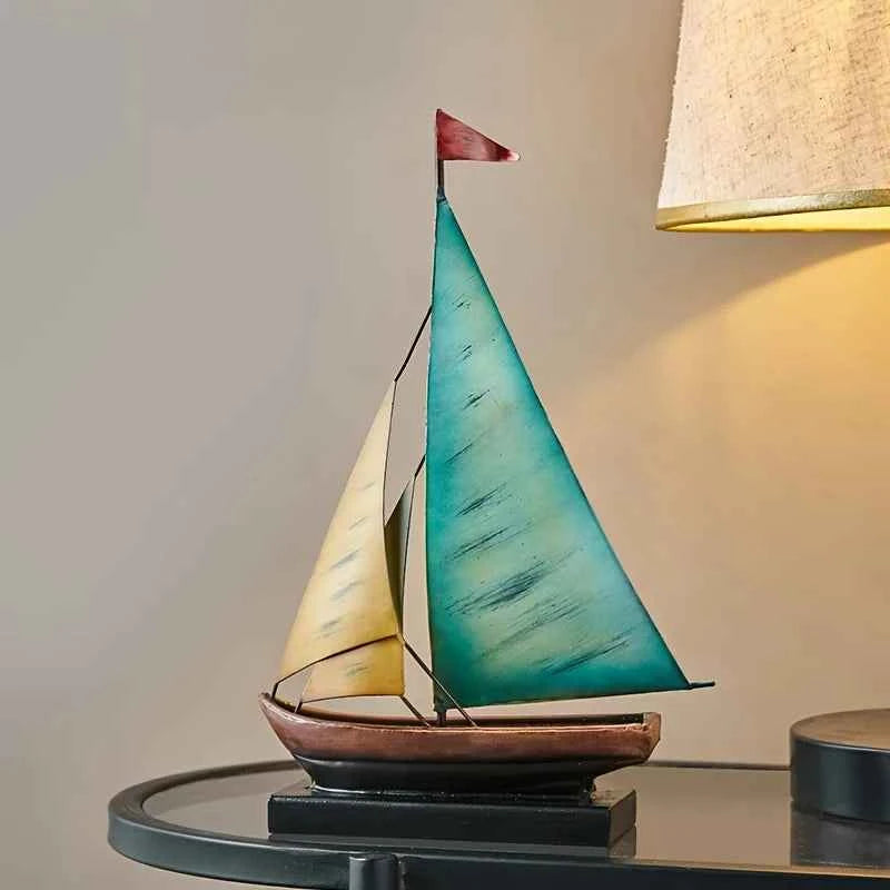Creative Smooth Sailing Ship Model Decor for Living Room TV Cabinet Wine Bar Office Desk Luxury Ornament