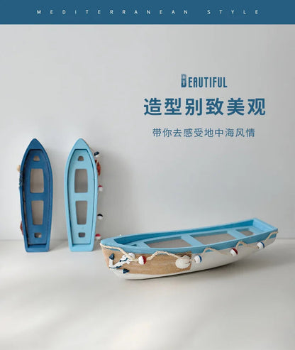 Mediterranean Wooden Boat Ornament Crafts Children's Room Office Home Decoration Wooden Sea Theme Home Decor    Your Coastal Marketplace | Shoreshopper.com