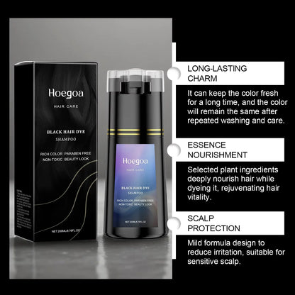 Hair Dye Shampoo for Gray White Hair Coverage 3 in 1 Light Brown DIY Herbal Ingredients Natural Hair Color Shampoo for Women Men - ShoreCo.Shop