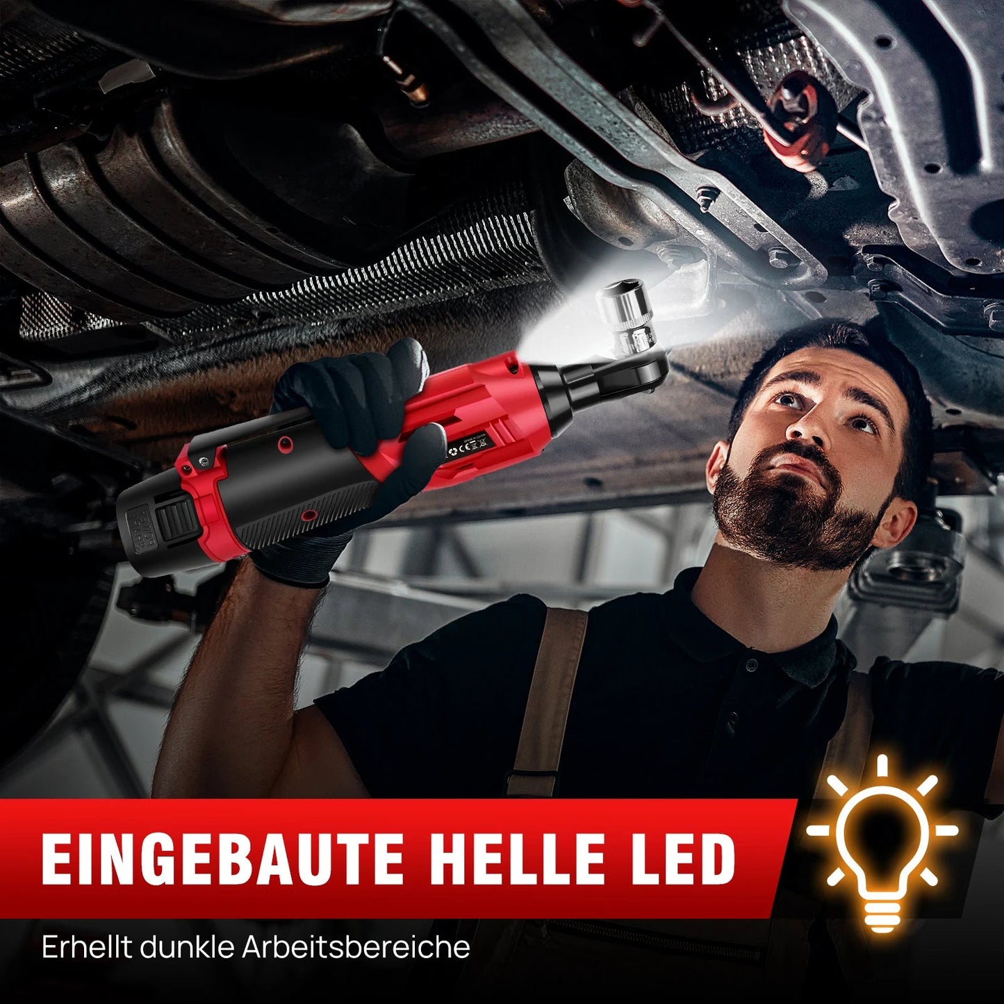 12V High-Torque 90°Cordless Electric Ratchet Wrench Set 3/8'' Angle Wrench with 2Durable 1500mAh Lithium-Ion Batteries,7 Sockets    Home Decor Supply | Online Retail | ShoreShopper.com