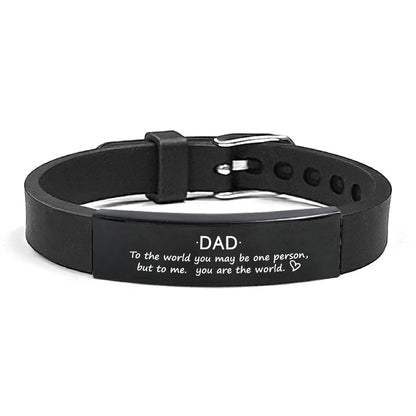 Father's Day Gifts Inspirational Quote Bracelets Stainless Steel Adjustable Family Bracelets Wristband Bracelet for Father    Your Coastal Marketplace | Shoreshopper.com