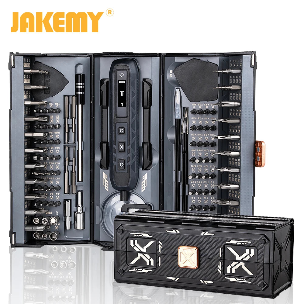 JAKEMY 180In1 Black Precision Cordless Electric Screwdriver Set,Magnetic Bits Multifunction Repair Kit For Laptop/Phone/Glasses - ShoreCo.Shop