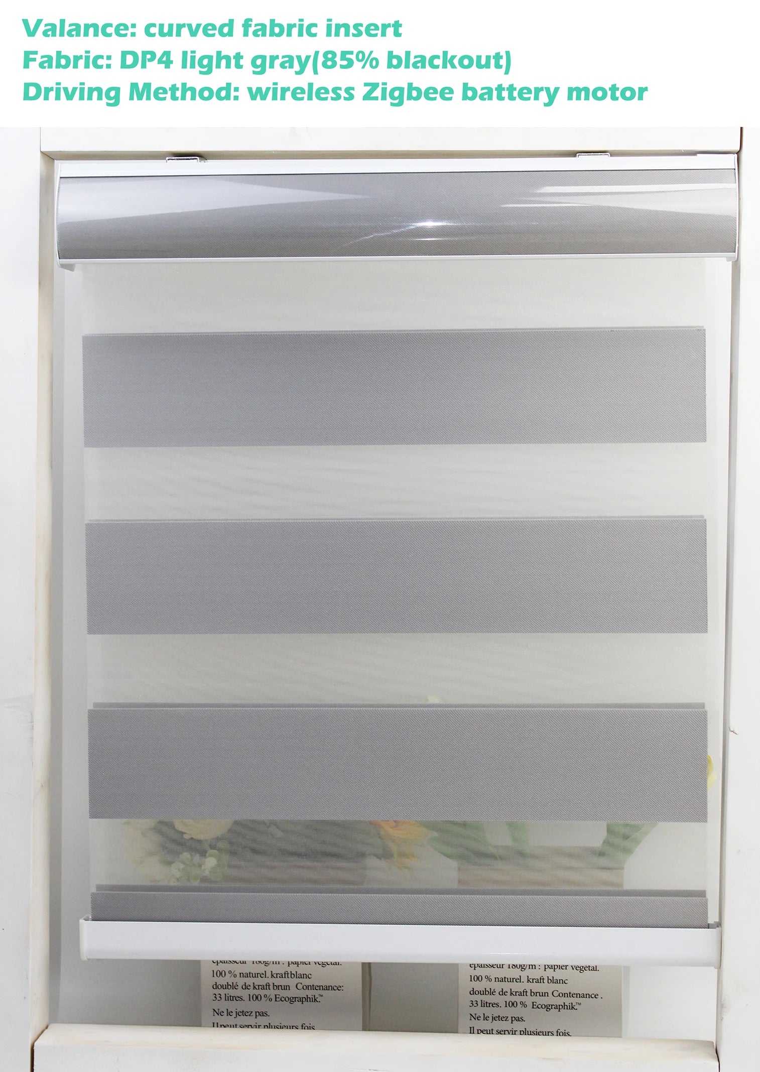 Decopedia Custom Made Zebra Blinds for Windows Motorized Roller Blinds Blackout Day and Night Window Blinds for Sliding Door - ShoreCo.Shop