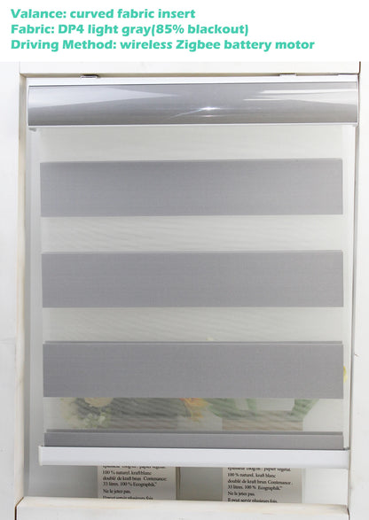 Decopedia Custom Made Zebra Blinds for Windows Motorized Roller Blinds Blackout Day and Night Window Blinds for Sliding Door - ShoreCo.Shop