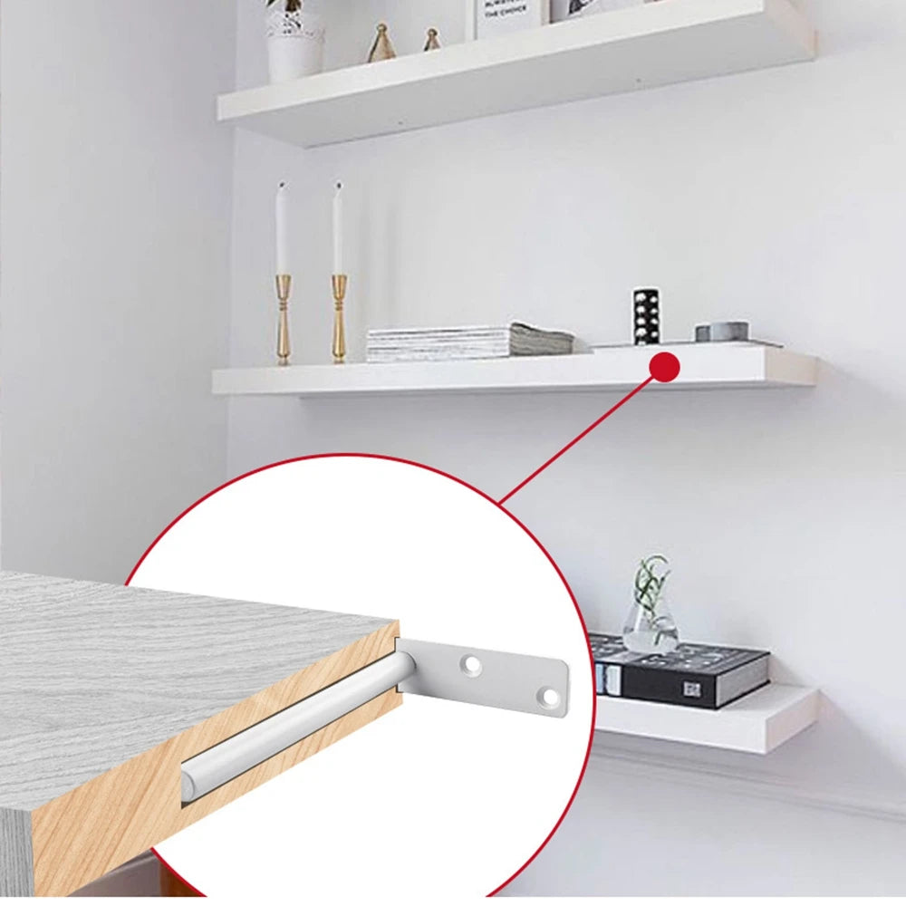 T Shape Concealed Shelf Brackets Floating  Wall Shelf Supports Screw Mounting Plate Multi sizes Metal Brackets    Home Decor Supply | Online Retail | ShoreShopper.com