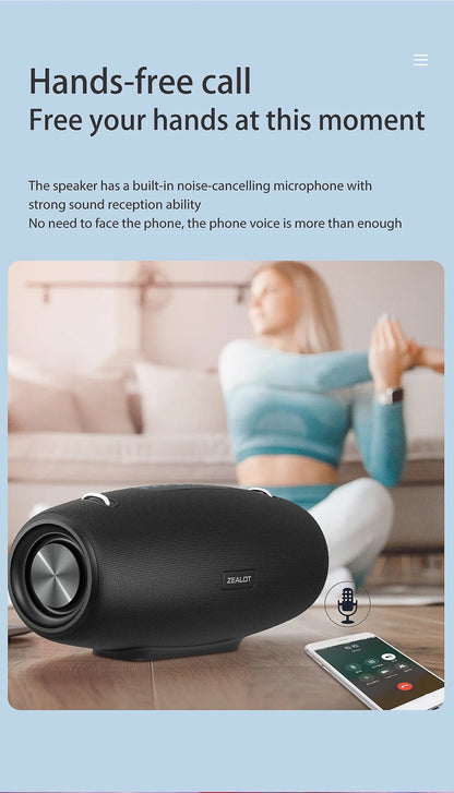 Zealot S67 Wireless Speaker WithShoulder Strap,Outdoor,Waterproof,Portable Speaker with Loud Stero and Booming Bass,40H Playtime    Home Decor Supply | Online Retail | ShoreShopper.com