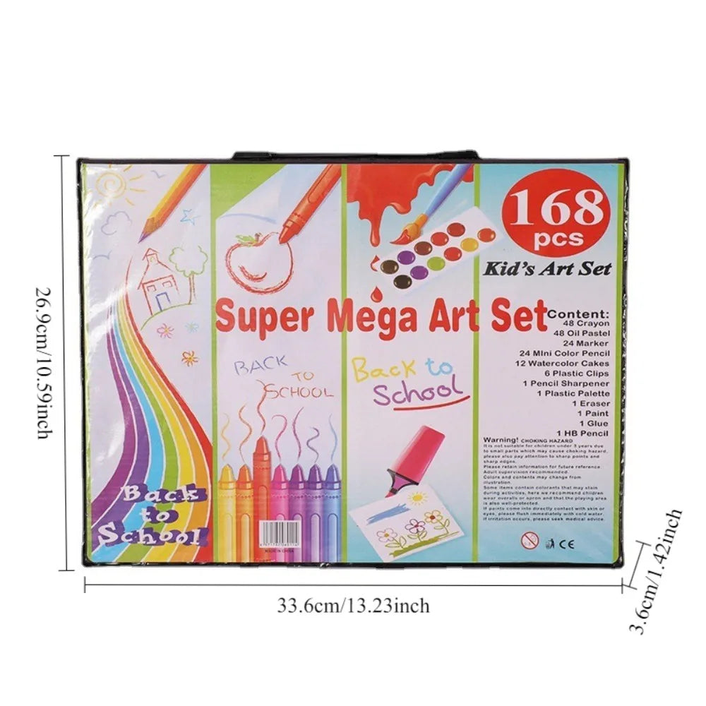 168pcs Office School Supplies Art drawing Set Oil Pastels Watercolor Markers Kids Painting Kit for Children Students School Gift    Home Decor Supply | Online Retail | ShoreShopper.com