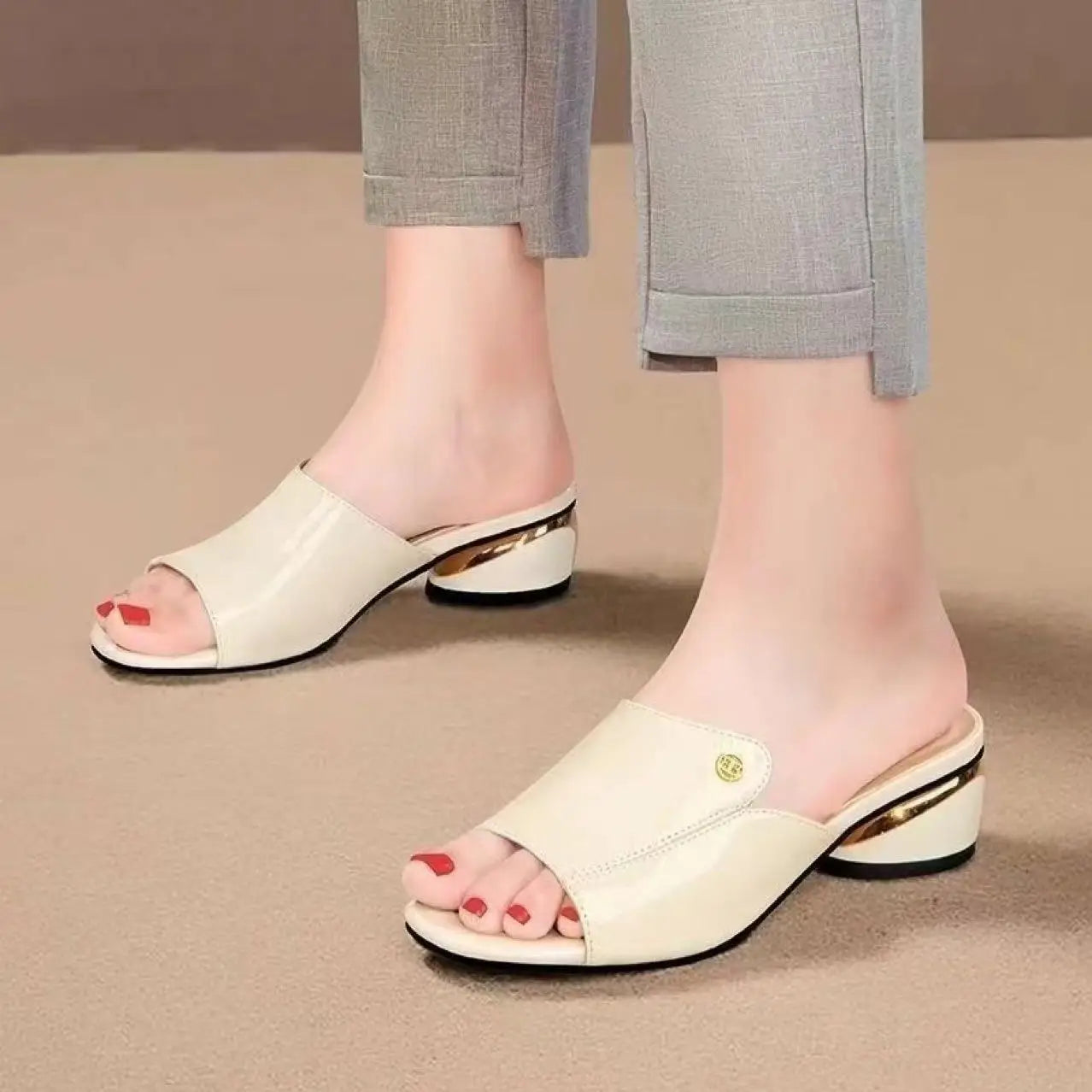 Women's Shoes Fashion Red Sexy Womens Slippers 2026 Soft Leather Ladies Comfortable Sandals Suitable for Girls Pantuflas Mujer    Your Coastal Marketplace | Shoreshopper.com