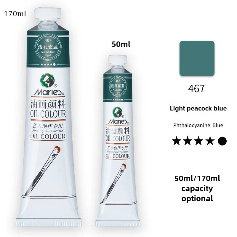 Marie's Oil Paint 170ML Oil Painting Art Creation Pigment Large Oil Paint Paint Single Commonly Used 24 Colors    Home Decor Supply | Online Retail | ShoreShopper.com