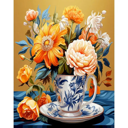 GATYZTORY Paint By Number yellow Flower Landscape Oil Painting On Canvas Floral Handmade Modern Diy Unique Gift    Home Decor Supply | Online Retail | ShoreShopper.com