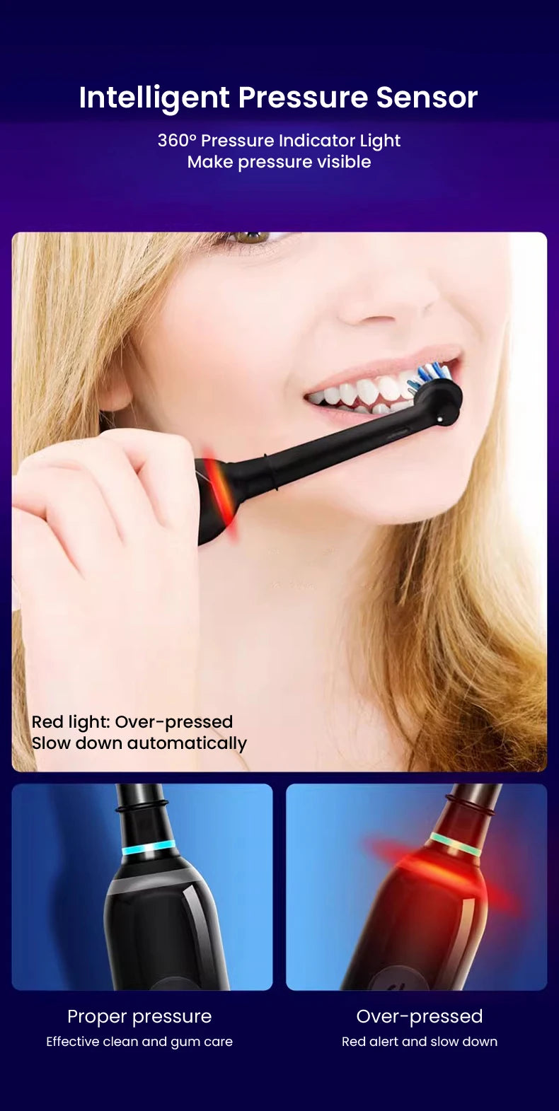 Oral B Pro 4 Ultra Electric Toothbrush 3D Rotation Rechargeable Teeth Brush Pressure Sensor 4 Brushing Modes 2 Min Timer - ShoreCo.Shop