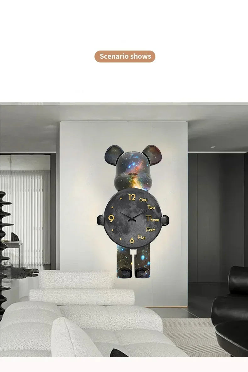 Large Bear Wall Clocks CreativeBear Wall Clock Aesthetic Giant Wall-clock Luxury Living Room Decoration Dining Room Ornament    Home Decor Supply | Online Retail | ShoreShopper.com