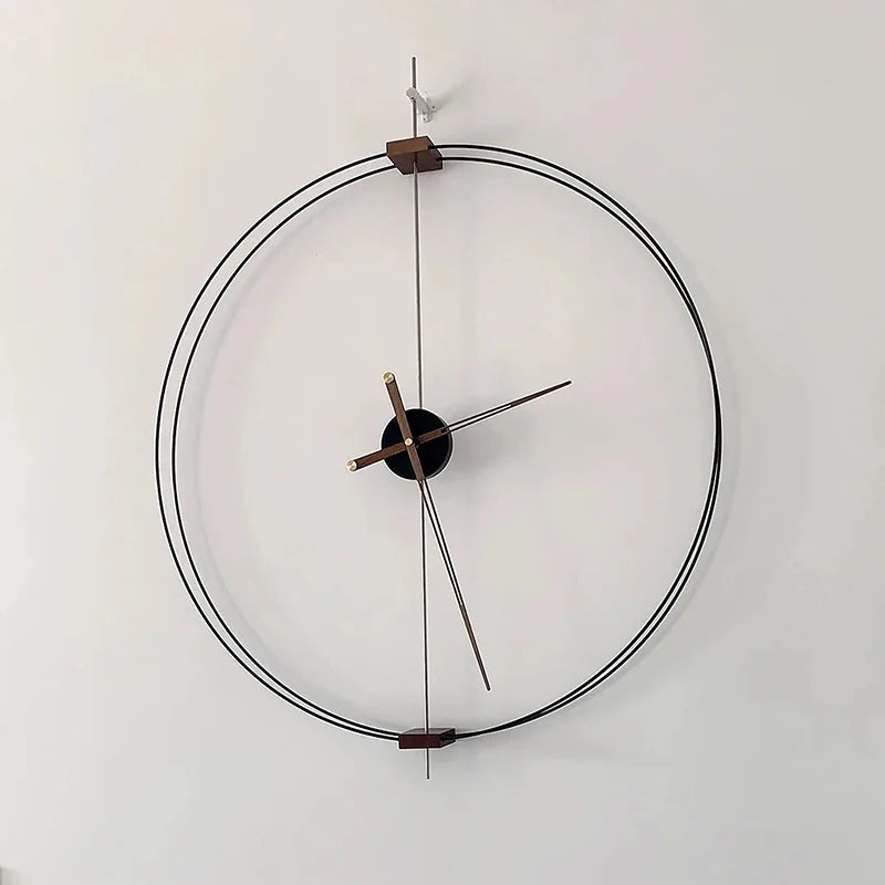 Spanish Minimalist Wall Clock Creative Luxury Living Room Art Clocks Solid Wood Pointer Large Wall Clock Silent Movement Clocks    Home Decor Supply | Online Retail | ShoreShopper.com