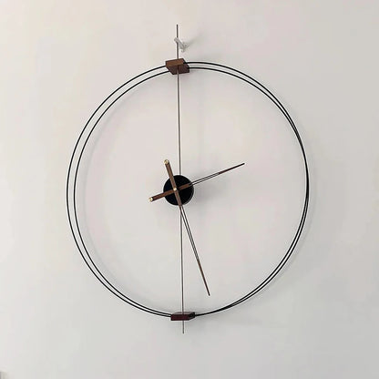 Spanish Minimalist Wall Clock Creative Luxury Living Room Art Clocks Solid Wood Pointer Large Wall Clock Silent Movement Clocks    Home Decor Supply | Online Retail | ShoreShopper.com