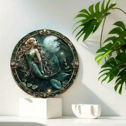 Mermaid-Themed Aluminum Wall Art, Perfect Gift for Marine Enthusiasts, Mermaid Decor, Mermaid Bathroom Decor