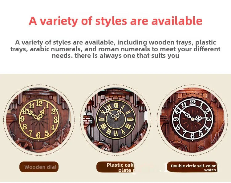 Wooden Handcrafted Cuckoo Clock for Wall with Cuccu Chimes and Swing Pendulum for Home Nordic  Decor Solid Wood Cuccu Watch    Home Decor Supply | Online Retail | ShoreShopper.com