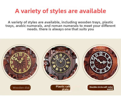 Wooden Handcrafted Cuckoo Clock for Wall with Cuccu Chimes and Swing Pendulum for Home Nordic  Decor Solid Wood Cuccu Watch    Home Decor Supply | Online Retail | ShoreShopper.com