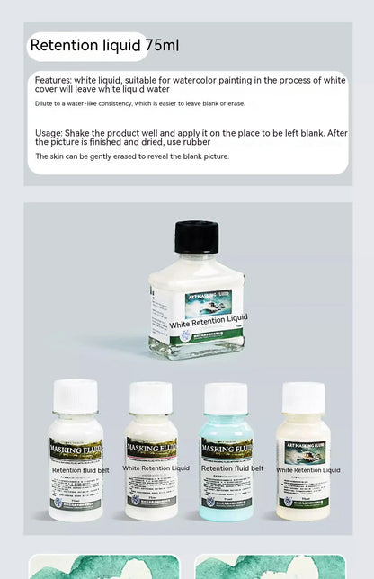 Art Masking Fluid White Latex Pigment Covering Liquid Painting Beginner Watercolor Paint Quickly for Ink Gouache Crafts Supplies    Home Decor Supply | Online Retail | ShoreShopper.com