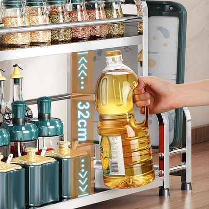 Stainless Steel Kitchen Storage Shelf Seasoning Jar Spice Storage Rack Chopsticks Knife Shelf Bar Organizer Kitchen Supplies    Home Decor Supply | Online Retail | ShoreShopper.com