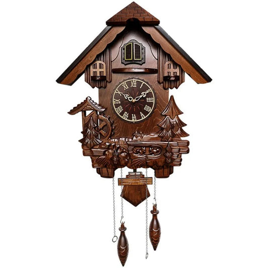 Antique Classic Solid Wood Hand-carved Cuckoo Wall Clock, Children's Music, Hour Announcement Swinging Creative Clock    Home Decor Supply | Online Retail | ShoreShopper.com