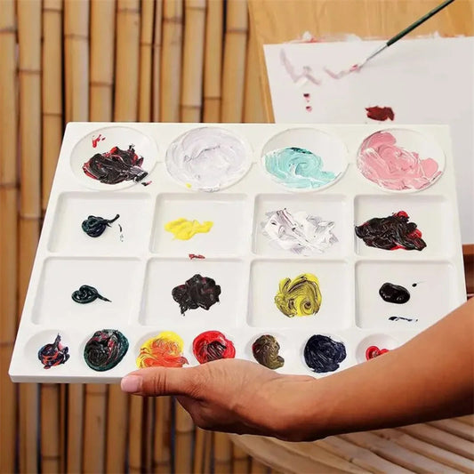 1Pc Oil Paint Water Coloring Palette For Kids Children Adults Art Acrylic Drawing Tray Plastic Pallet Student Stationery    Home Decor Supply | Online Retail | ShoreShopper.com