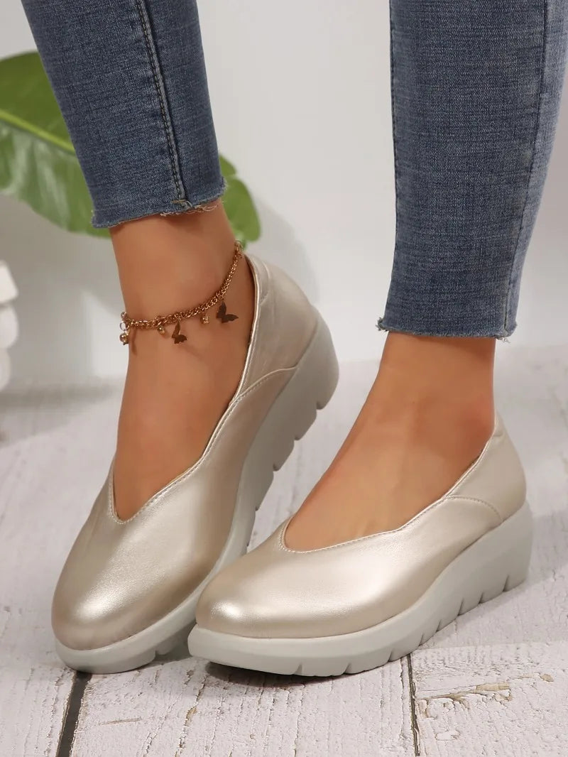 2025 New Women Fashion Wedge Heel Pumps Spring Summer Lightweight Platform Woman Soft Sole Comfort Casual Shoes Женская Обувь    Your Coastal Marketplace | Shoreshopper.com
