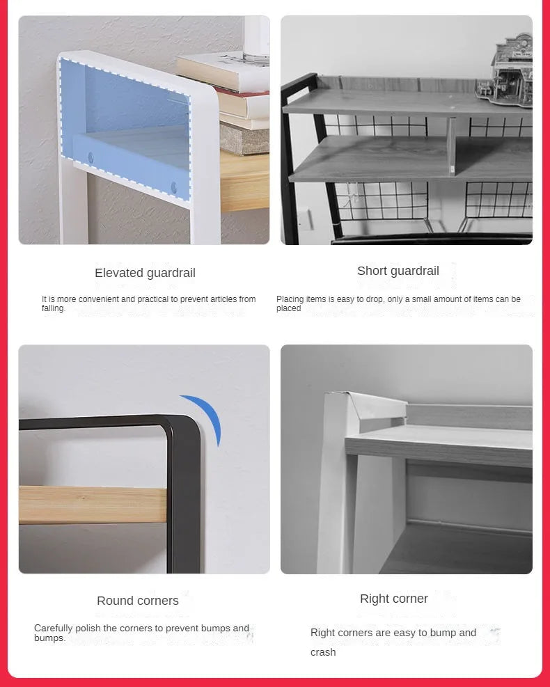Shelf Desktop Storage  Bookshelf Student Desk Shelves Racks Office Computer Desk Tiered Cabinet Home Storage Holders Organizer    Home Decor Supply | Online Retail | ShoreShopper.com