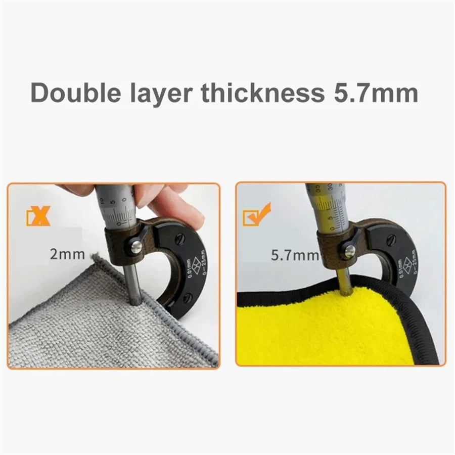 1/2/6pcs Microfiber Cleaning Towel Thicken Soft Drying Cloth Car Body Washing Towels Double Layer Clean Rags Car Accessories    Home Decor Supply | Online Retail | ShoreShopper.com