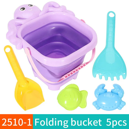 Beach Toys for Kids Sand Toys Set for Toddlers Sandbox Toys with Collapsible Bucket Shovel Rake Set Sand Molds Summer Outdoor    Your Coastal Marketplace | Shoreshopper.com