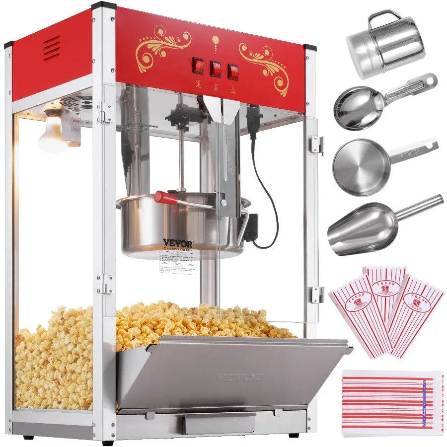 Popcorn Popper Machine Countertop Popcorn Maker 1615W 16 Oz Red    Home Decor Supply | Online Retail | ShoreShopper.com