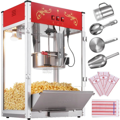Popcorn Popper Machine Countertop Popcorn Maker 1615W 16 Oz Red    Home Decor Supply | Online Retail | ShoreShopper.com