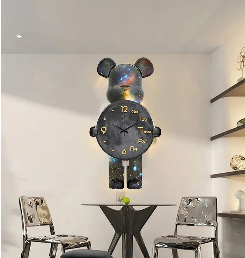 Large Bear Wall Clocks CreativeBear Wall Clock Aesthetic Giant Wall-clock Luxury Living Room Decoration Dining Room Ornament    Home Decor Supply | Online Retail | ShoreShopper.com
